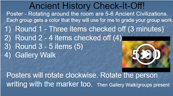 Ancient History Group Poster Check It Off Research Activity