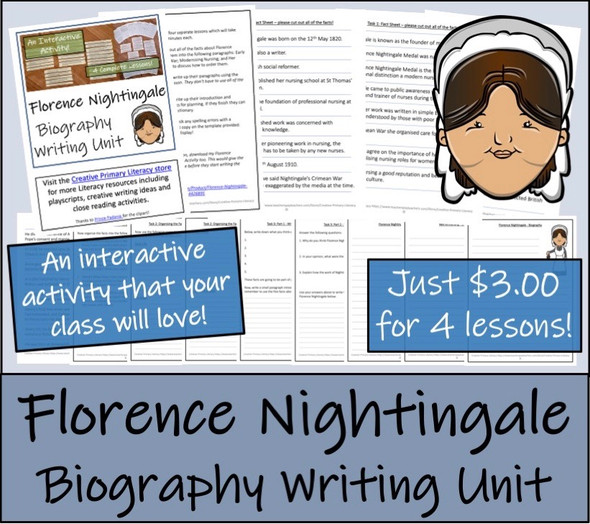 Florence Nightingale - 5th & 6th Grade Biography Writing Activity