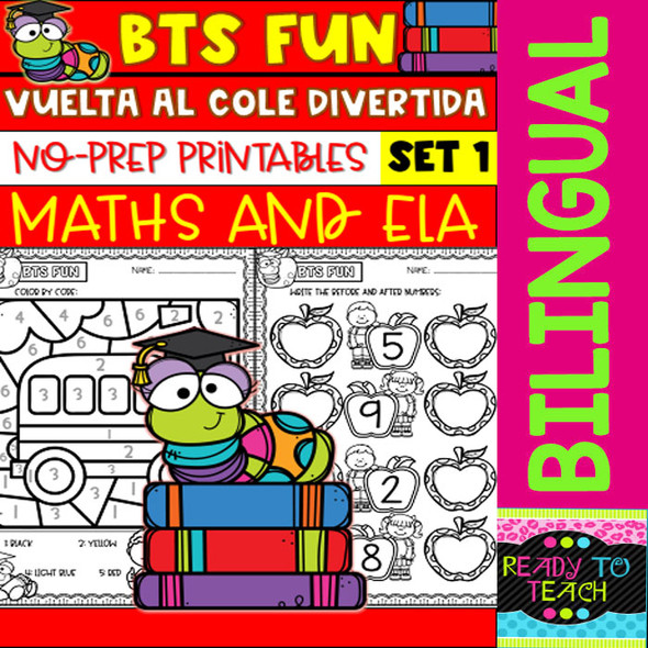 Back to School Fun - Vuelta al Cole Divertida - Printables - Set 1 - Bilingual