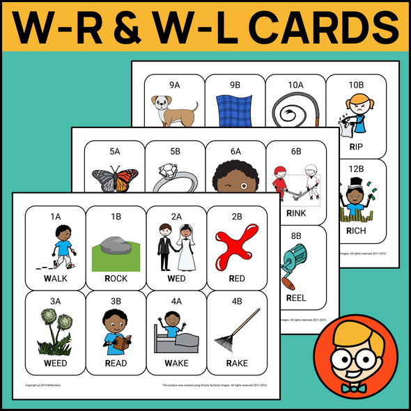 W-R & W-L Minimal Pair Cards