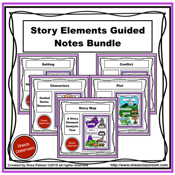 Story Elements Guided Notes Resource Bundle