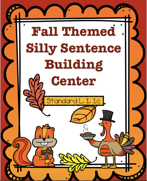 Fall Silly Sentences Center