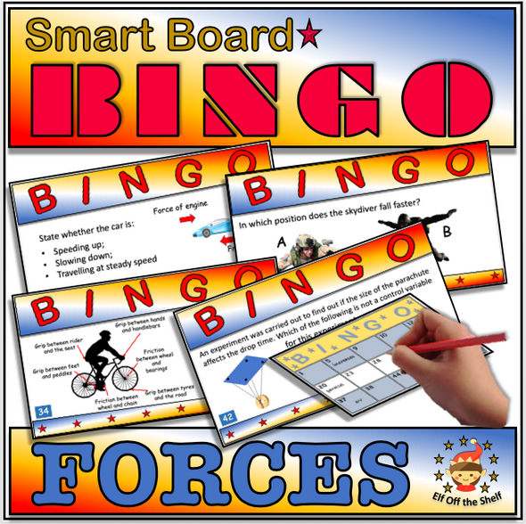 Forces Smart Board Bingo for Middle School Science