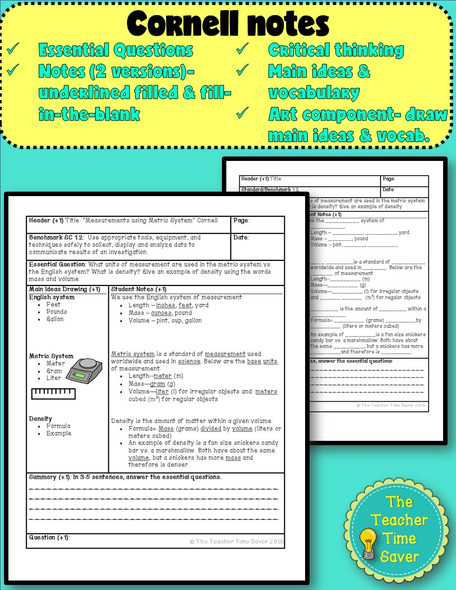 Density and Metric Measurements Lesson