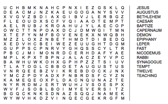 The Life of Jesus Word Search