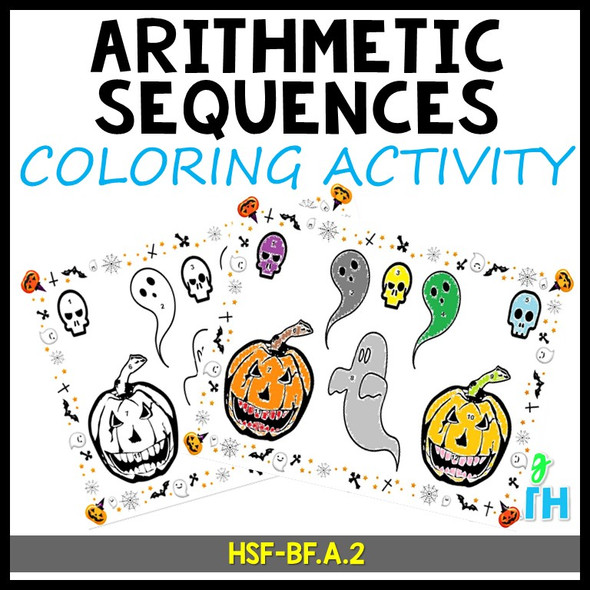 Arithmetic Sequences - Halloween Coloring Activity