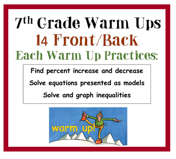 7th grade Warm-ups - Set 1