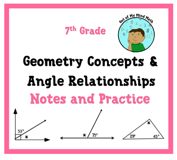 Geometry Concepts & Angle Relationships Bundle
