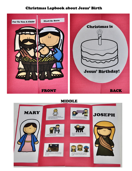 Christmas Jesus' Birth Lapbook