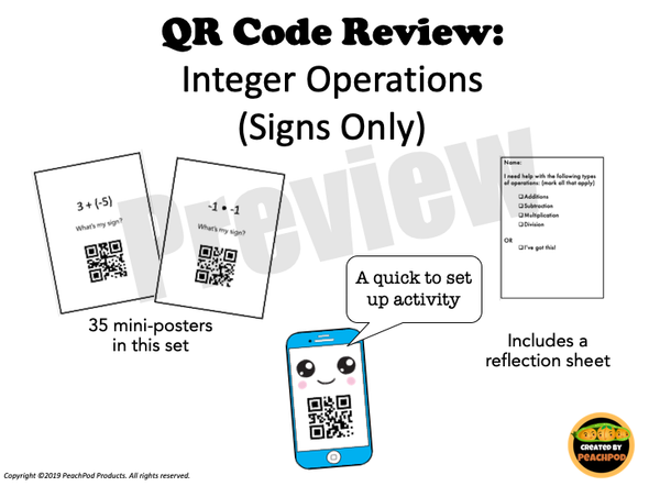 QR Code Review: Integer Operations (Signs Only)