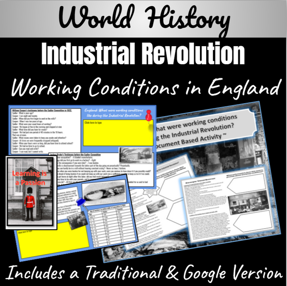 Industrial Revolution | Working Conditions in England | Distance Learning