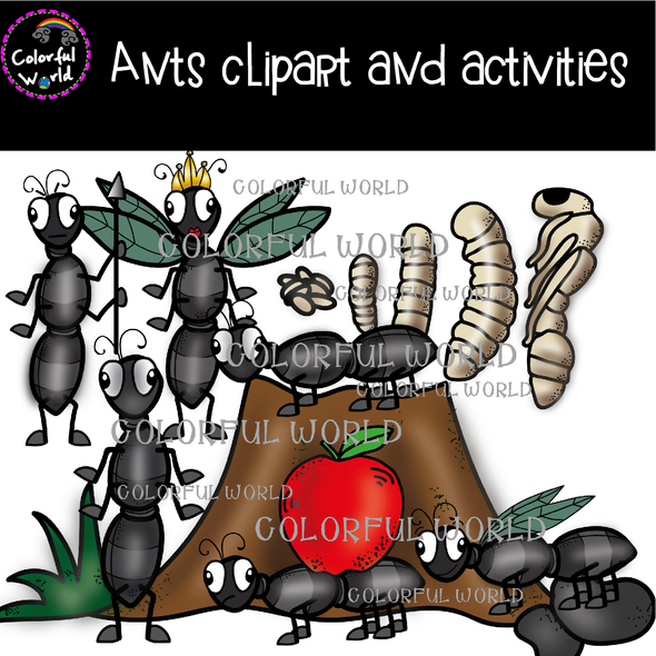 Ants clipart and activities