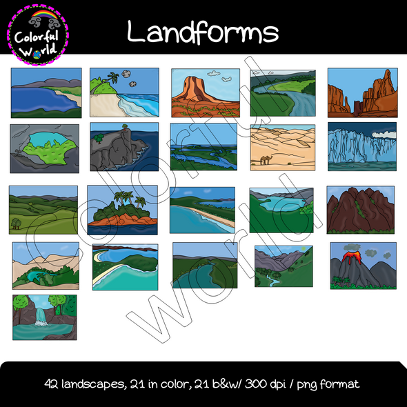 Landforms clipart