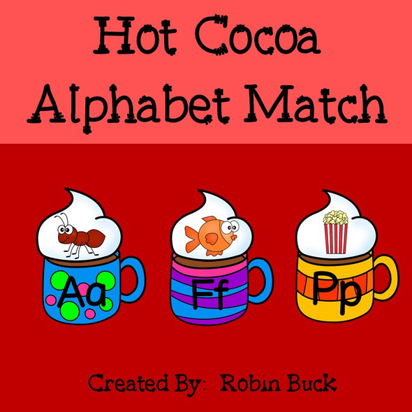 Hot Cocoa Alphabet Match