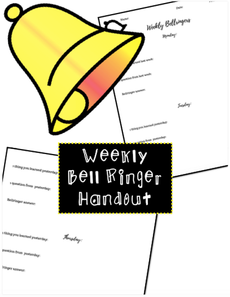 Weekly Bellringer Handouts