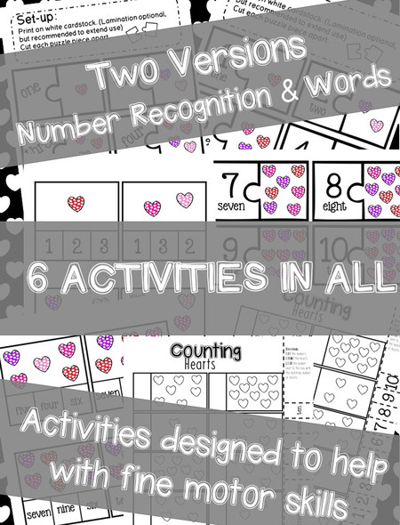 Counting Hearts: Number Recognition #1-10