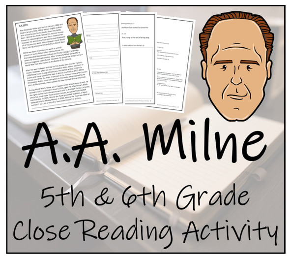 A.A. Milne Close Reading Activity | 5th Grade & 6th Grade