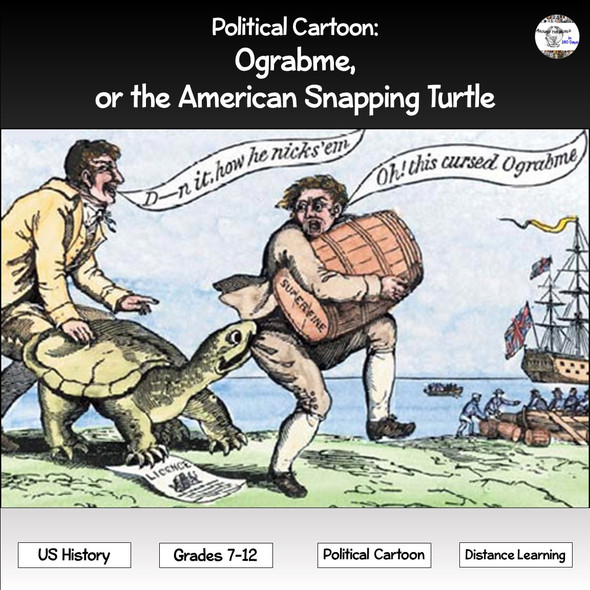 Political Cartoon: Ograbme, or the American Snapping Turtle