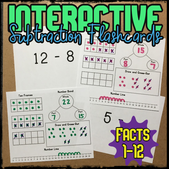 Interactive Subtraction Flashcards