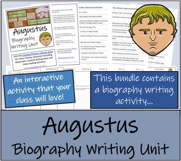 Augustus - 5th & 6th Grade Close Read & Biography Writing Bundle