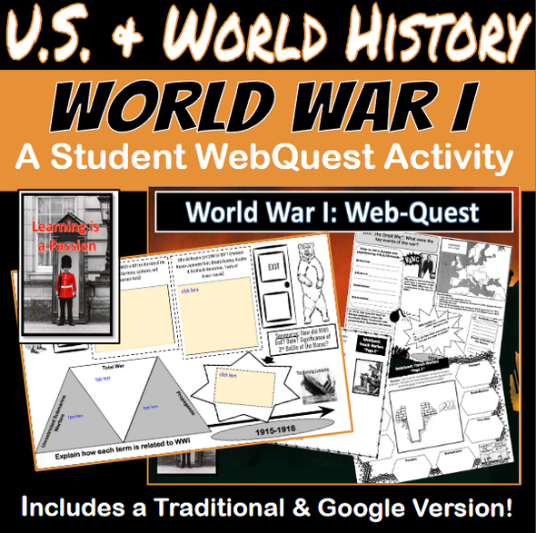 U.S. & World History | World War I | Trench Warfare | A Student Web-quest 