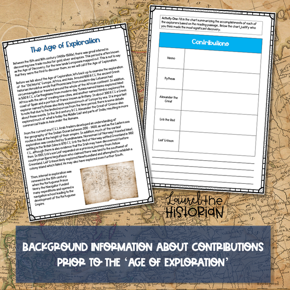 Age of Exploration Workbook - Evidence-based with Engaging Activities