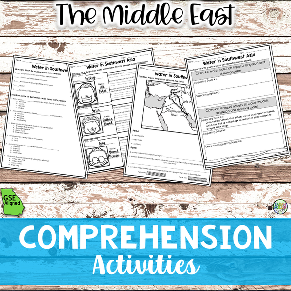 Water Pollution & Unequal Access Reading Activity Packet in Middle East