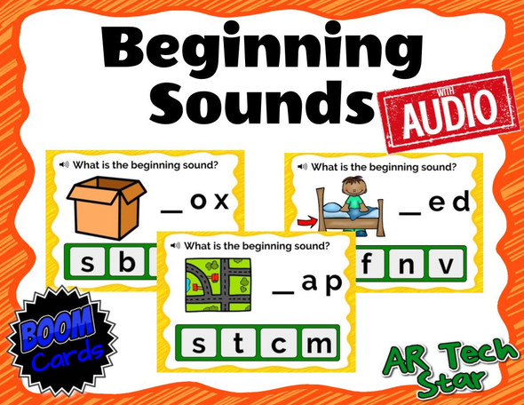 Beginning Sounds Boom Cards with AUDIO