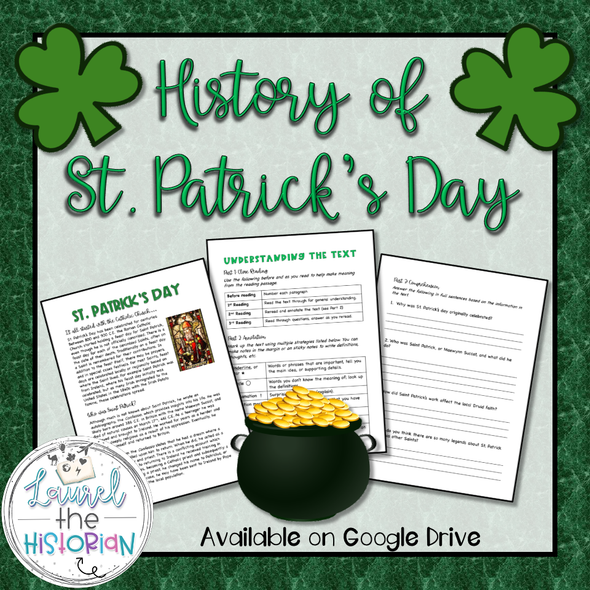 History of St Patricks Day Differentiated Reading