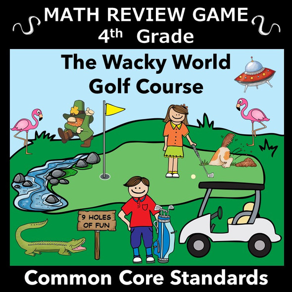 4th Grade Math Game -  Whole Numbers, Decimals, and Fractions - Word Problems