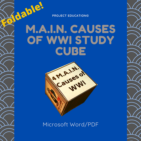 M.A.I.N. Causes of World War I Study Cube