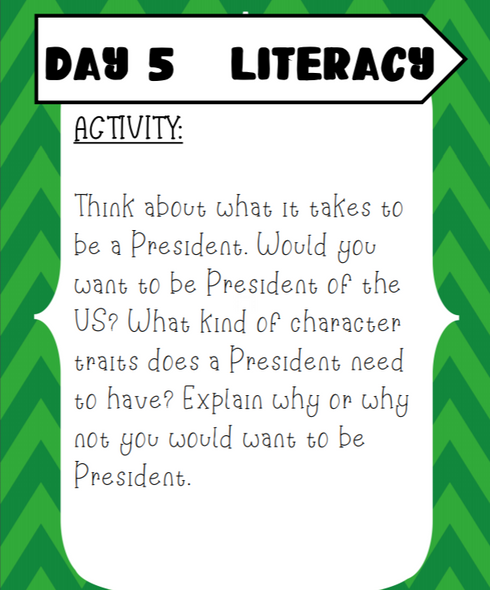 3rd Grade Literacy Activities Week 2