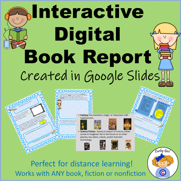 Interactive Digital Book Report in Google Slides