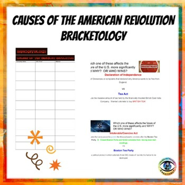 Causes of the American Revolution Bracketology