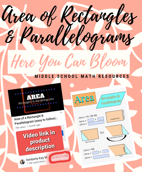 Area of Rectangles & Parallelogram Video & notes