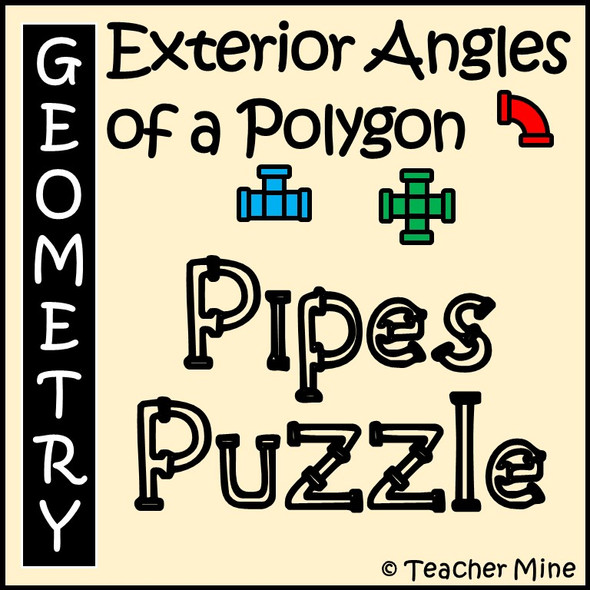 Exterior Angles of a Polygon - Pipes Puzzle Activity