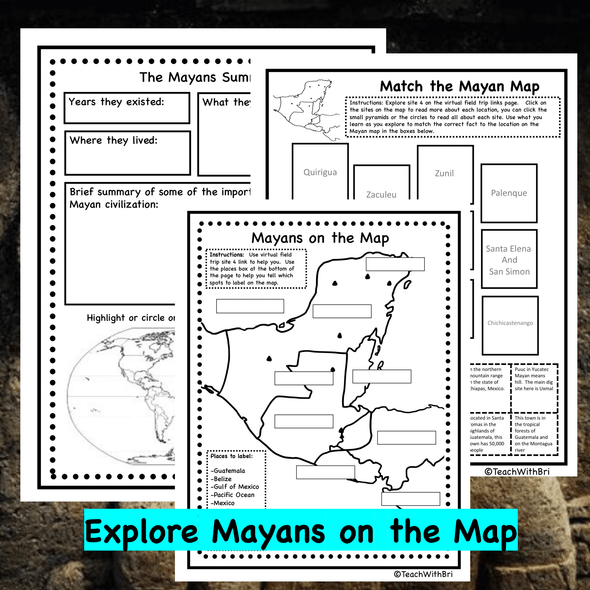 Virtual Field Trip to Ancient Mayans PDF and Digital Versions