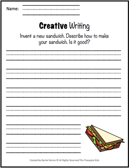 Creative Writing Prompts and Handwriting Paper