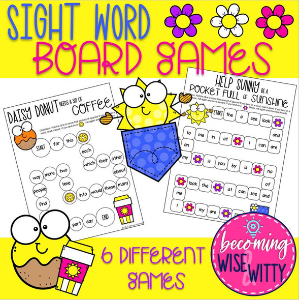 Sight Word Board Games (Fry & Dolch List)