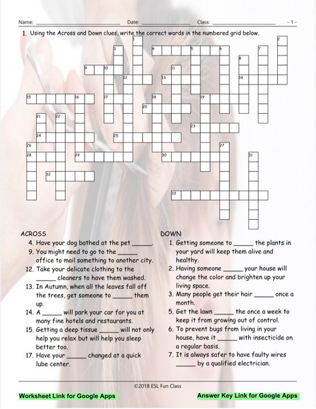 Running Errands-Having Things Done Interactive Crossword Puzzle for Google Apps LINKS