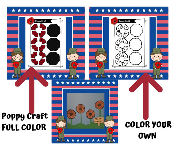 Memorial Day Poppy Craft  Freebie