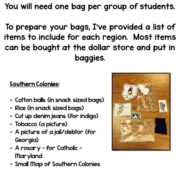 Colonial Regions Brown Bag Sort