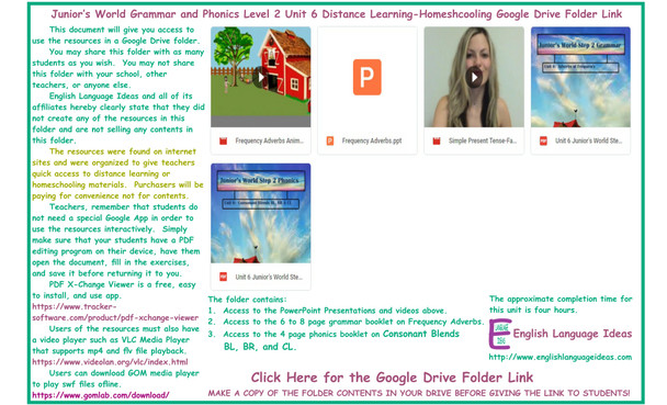 Frequency Adverbs and Phonics Distance Learning-Homeschooling Bundle-Google Drive Link