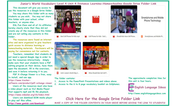 Cellphones Distance Learning-Homeschooling Bundle-Google Drive Link