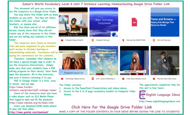 Computer Video Games Distance Learning-Homeschooling Bundle-Google Drive Link
