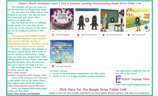 Nature Distance Learning-Homeschooling Bundle-Google Drive Link