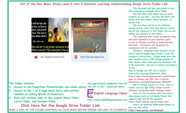 Linking Words & Connectors Music Distance Learning-Homeschool Bundle-Google Drive