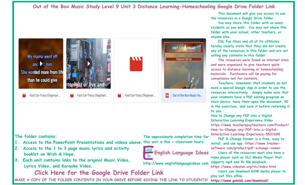 Wish & Hope Music Distance Learning-Homeschool Bundle-Google Drive