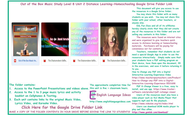 Cellphones & Texting Music Distance Learning-Homeschool Bundle-Google Drive