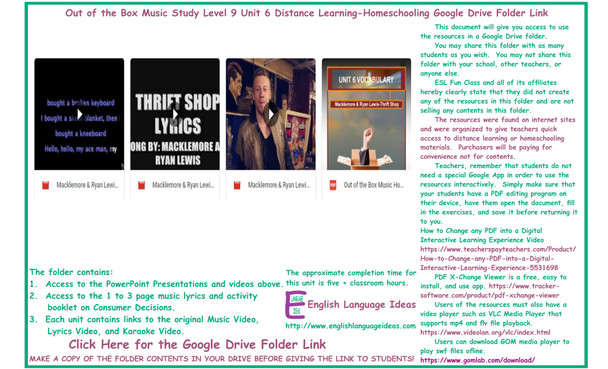 Consumer Decisions Music Distance Learning-Homeschool Bundle-Google Drive
